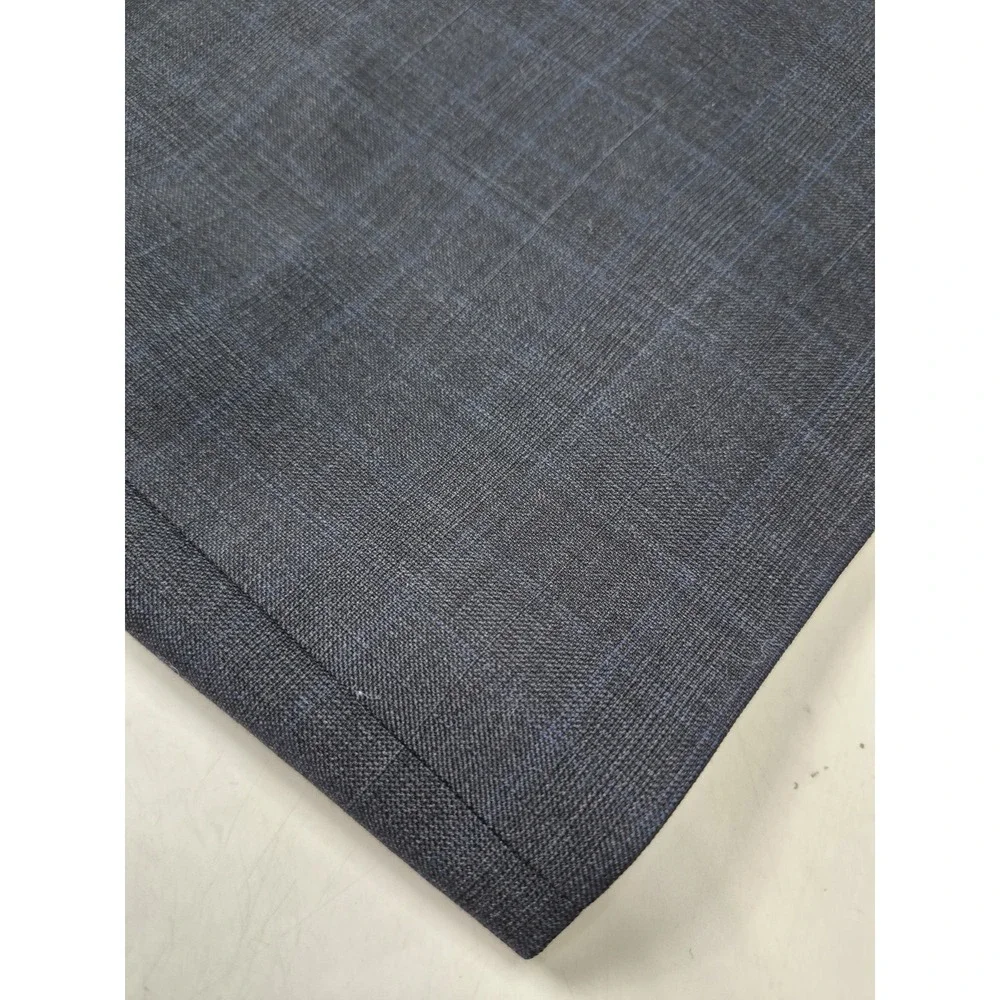 Hart Schaffner Marx Wool Sport Coat 40R Blue Brown Plaid USA 2 Button Mens